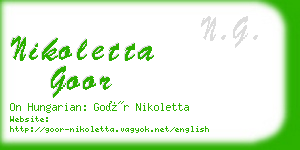 nikoletta goor business card